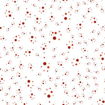 Circles of different sizes, shades of red. White background. Seamless pattern イラスト素材