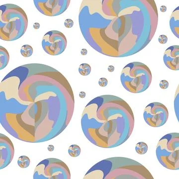Circles of different sizes in a vector pattern. Illustrazione stock