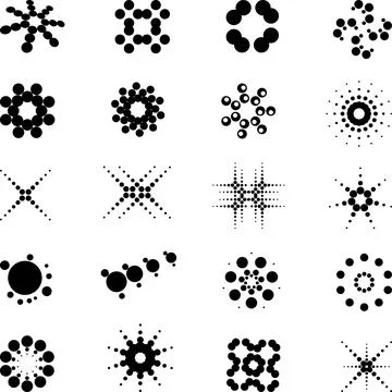 Circles, dots, logo, icon Stock Illustration