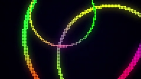 Circles in the dots pattern overlay, distributed differently on the screen,  Stock Footage 282401408