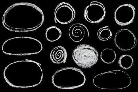 Circles drawn in chalk Stock-Fotos