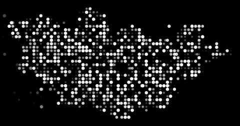 Circles Emerge from Void Forming Mongolia Map Silhouette Stock Footage 316682629