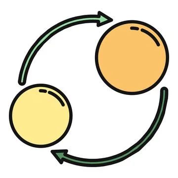 Circles exchanging items icon with arrows イラスト素材