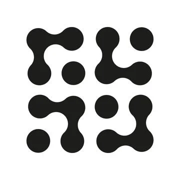 Circles fluid minimal organic pattern. 스톡 일러스트