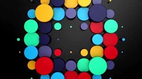 Circles Form a Wave Stock Footage 283546595