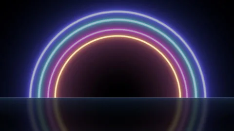 Circles Frame Floor Reflection Stock Footage 260094268