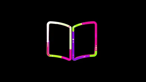 Circles gather in symbol book open. After it crumbles in a line and moves to the Vídeos de archivo 99708236