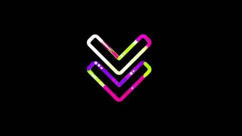 Circles gather in symbol chevron double down. After it crumbles in a line and Stock Footage 131807394