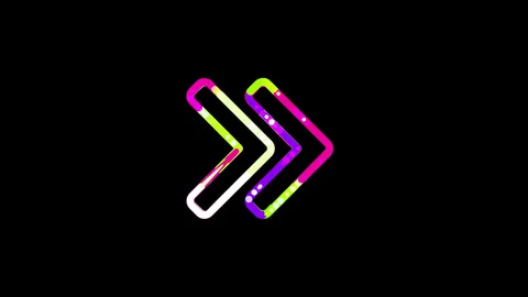 Circles gather in symbol chevron double right. After it crumbles in a line and Stock Footage 131807489