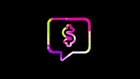 Circles gather in symbol comment dollar. After it crumbles in a line and moves Stock Footage 132877317