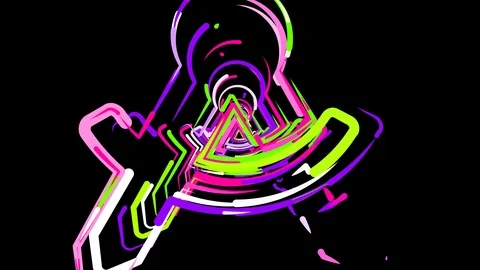 Circles gather in symbol drafting compass. After it crumbles in a line and moves Stock Footage 100076631