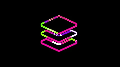 Circles gather in symbol layer group. After it crumbles in a line and moves to Stock Footage 100241953