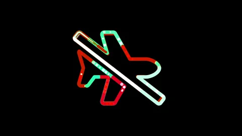 Circles gather in symbol plane slash. After it crumbles in a line and moves to 動画素材 136070601