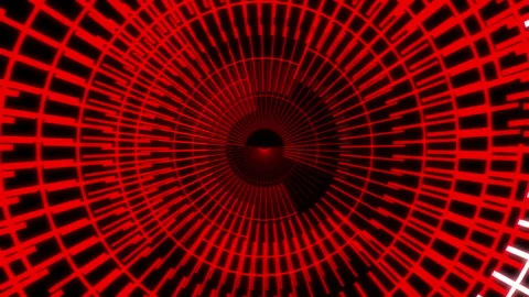 Circles Geometric Patterns Bold Audio Reactive L Red Animation Loop Video stock 263008557