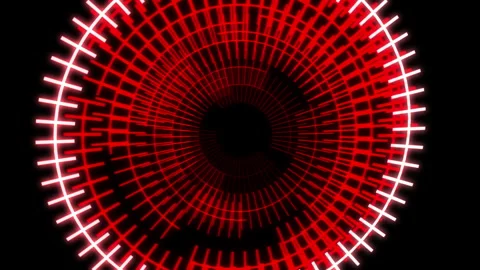 Circles Geometric Patterns Bold Audio Reactive M Red Animation Loop 스톡 동영상 277005409