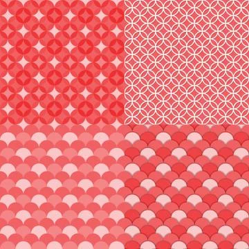 Circles geometric seamless pattern, Abstract background Stock Illustration