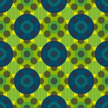 Circles geometric seamless pattern Stock Illustration