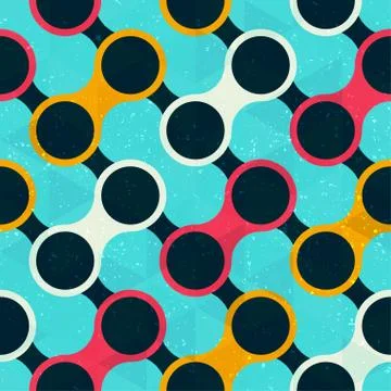 Circles geometric seamless pattern Stock Illustration