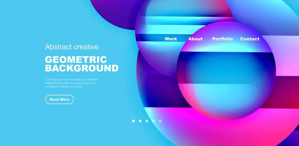 Circles with glossy surface and light and shadow effects abstract background Stock Illustration