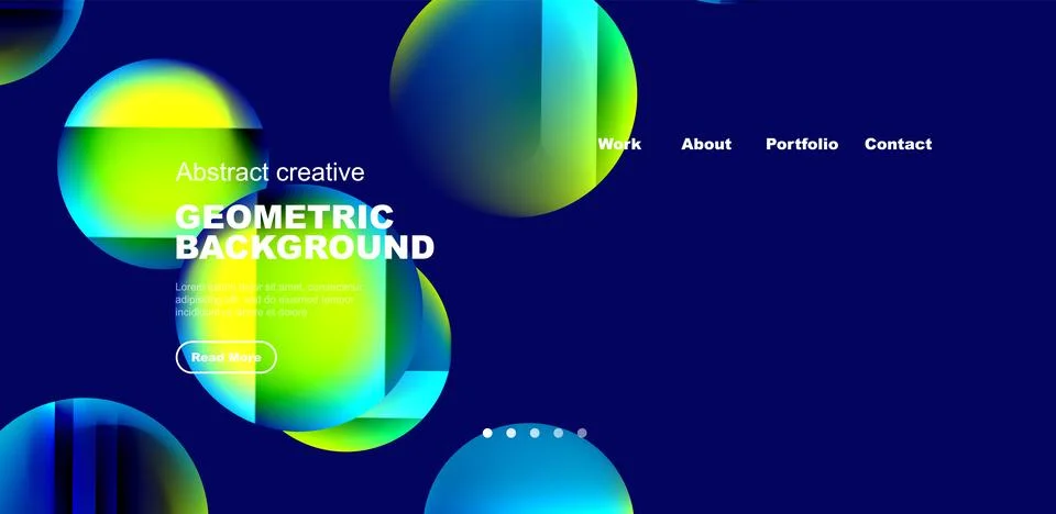 Circles with glossy surface and light and shadow effects abstract background Illustrazione stock