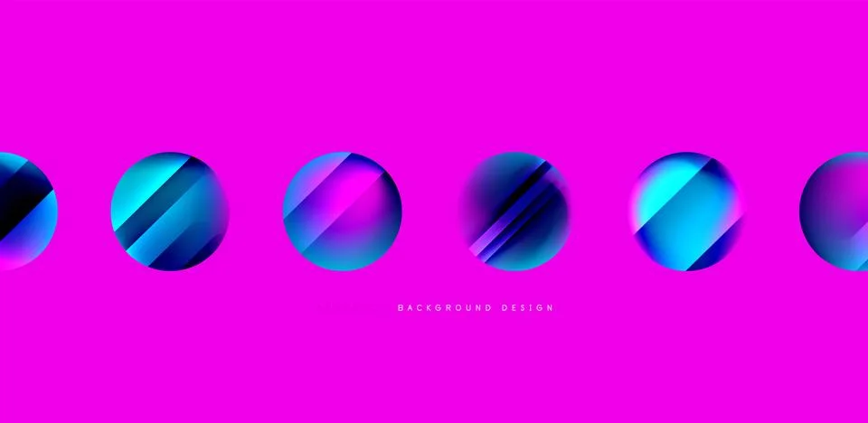 Circles with glossy surface and light and shadow effects abstract background Stock Illustration