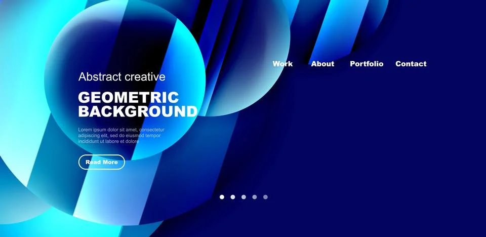 Circles with glossy surface and light and shadow effects abstract background Illustrazione stock
