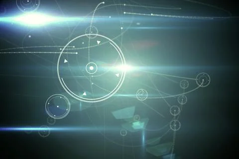 Circles on glowing background Stock Photos