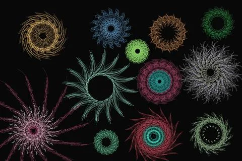 Circles graphic design art Stock Illustration