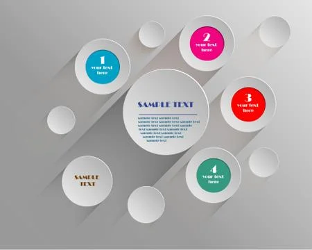 Circles on the gray background Stock Illustration