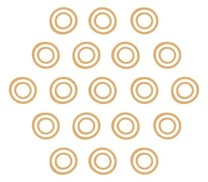 Circles in hexagon shape. Vector illustration. Geometry shape Stock Illustration