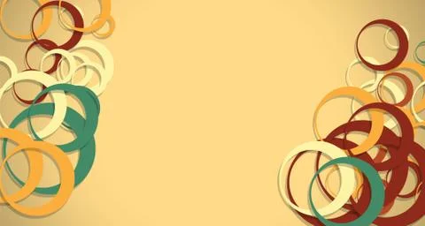 Circles horizontal background Stock Illustration