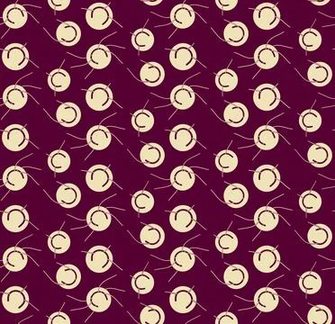Circles intertwined with subtle elements, on a burgundy background. Stock Illustration
