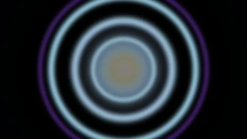 Circles of light expanding in dark space Stock Footage 340272215