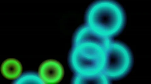 Circles of light flash on screen (Looping, High Definition 1080p) Stock Footage 63862