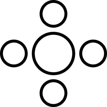 Circles Line Icon Design Stock Illustration