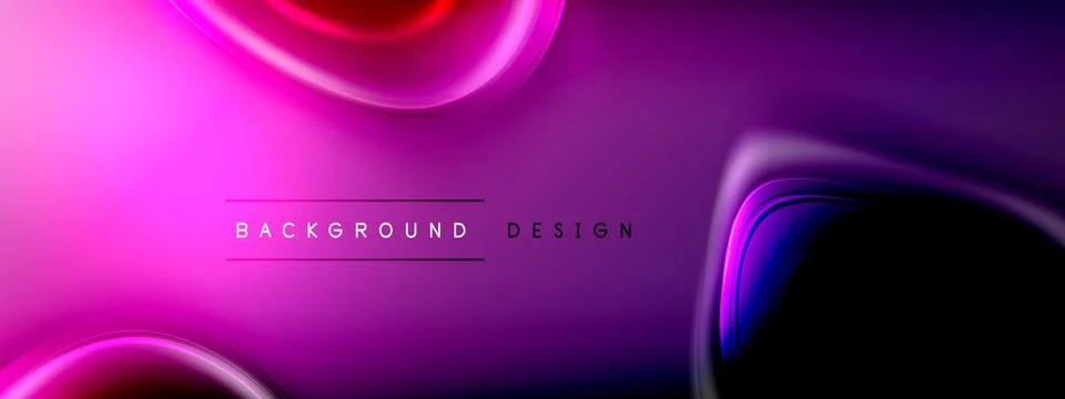 Circles lines and bubbles on bright glowing effect gradient with light and 스톡 일러스트