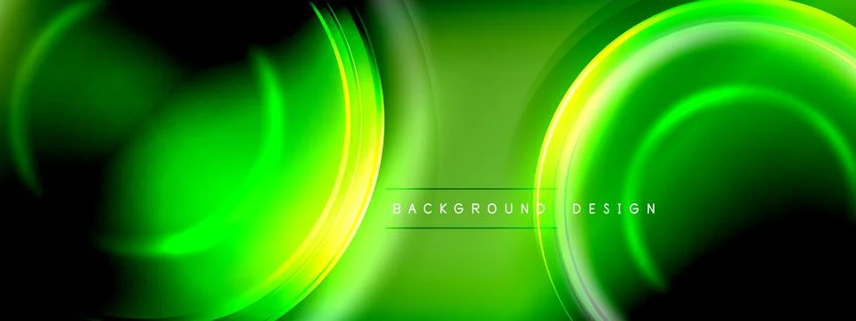 Circles lines and bubbles on bright glowing effect gradient with light and Illustrazione stock