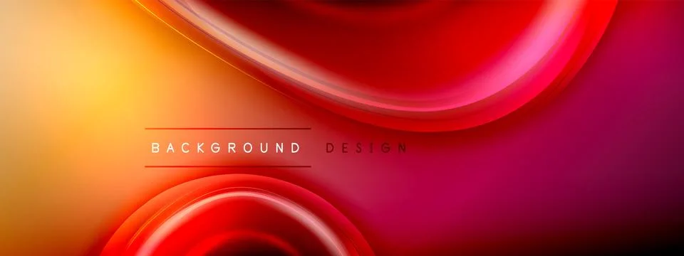 Circles lines and bubbles on bright glowing effect gradient with light and Stock Illustration