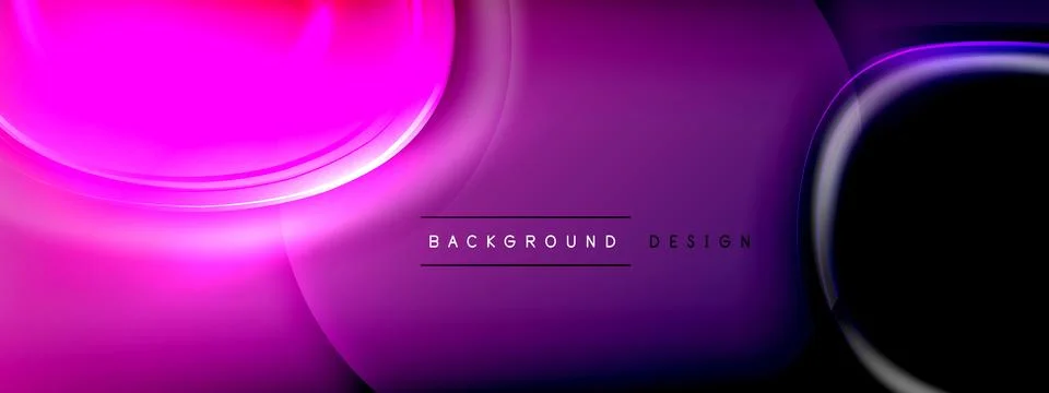 Circles lines and bubbles on bright glowing effect gradient with light and 스톡 일러스트