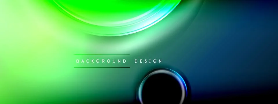 Circles lines and bubbles on bright glowing effect gradient with light and イラスト素材