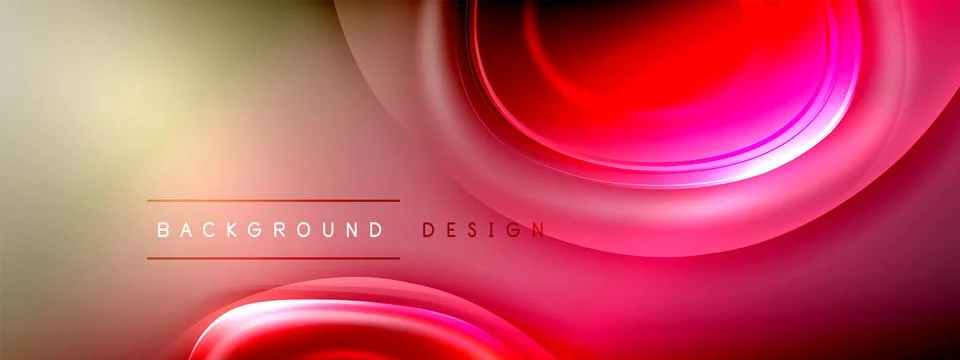 Circles lines and bubbles on bright glowing effect gradient with light and 스톡 일러스트