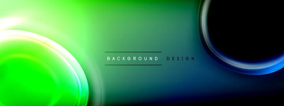 Circles lines and bubbles on bright glowing effect gradient with light and Stock Illustration