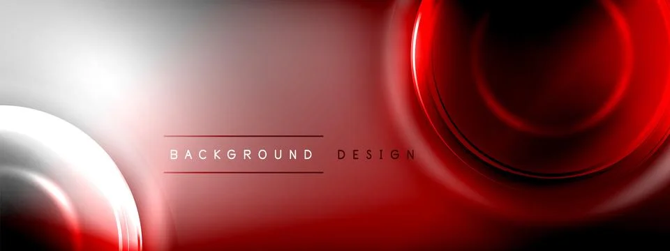 Circles lines and bubbles on bright glowing effect gradient with light and Stock Illustration