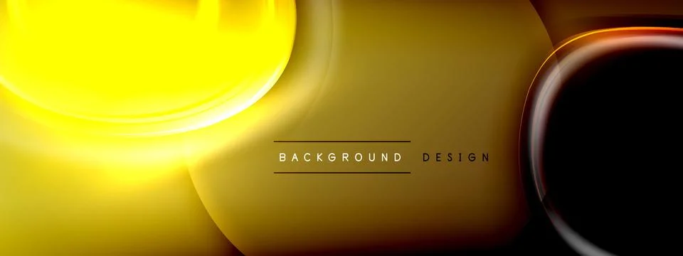 Circles lines and bubbles on bright glowing effect gradient with light and Illustrazione stock