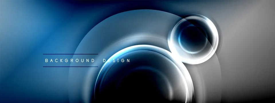 Circles lines and bubbles on bright glowing effect gradient with light and 스톡 일러스트
