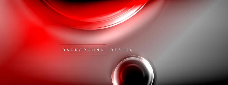 Circles lines and bubbles on bright glowing effect gradient with light and Illustrazione stock