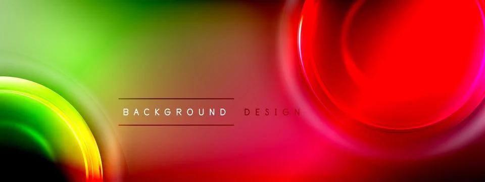 Circles lines and bubbles on bright glowing effect gradient with light and Stock Illustration