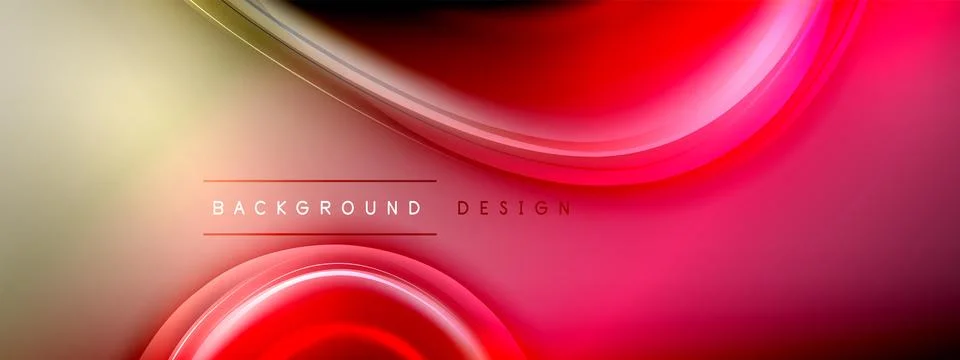 Circles lines and bubbles on bright glowing effect gradient with light and イラスト素材