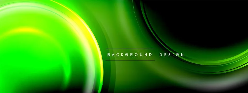Circles lines and bubbles on bright glowing effect gradient with light and Illustrazione stock