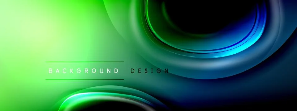 Circles lines and bubbles on bright glowing effect gradient with light and 스톡 일러스트